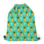 Geometric Pineapple Pattern Print Drawstring Bag