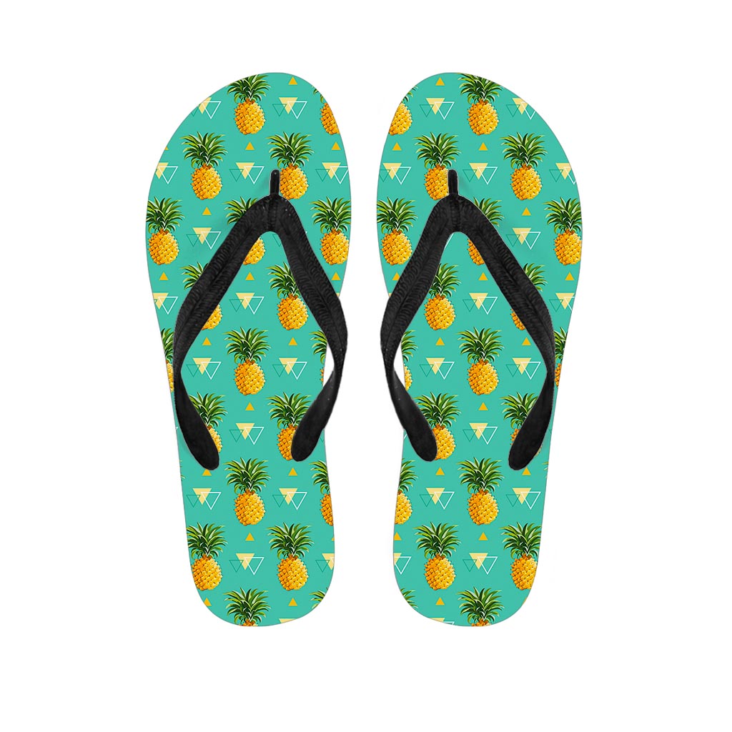 Geometric Pineapple Pattern Print Flip Flops