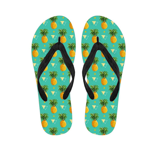 Geometric Pineapple Pattern Print Flip Flops