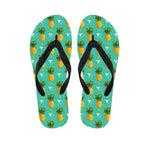 Geometric Pineapple Pattern Print Flip Flops