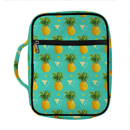 Geometric Pineapple Pattern Print Front Pocket Bible Bag