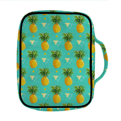 Geometric Pineapple Pattern Print Front Pocket Bible Bag