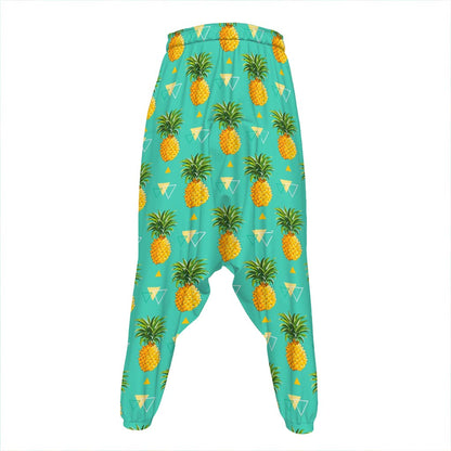 Geometric Pineapple Pattern Print Hammer Pants