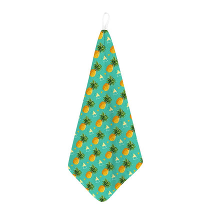 Geometric Pineapple Pattern Print Hand Towel