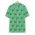 Geometric Pineapple Pattern Print Hawaiian Shirt