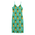 Geometric Pineapple Pattern Print Jersey Midi Cami Dress