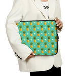 Geometric Pineapple Pattern Print Laptop Sleeve