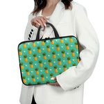 Geometric Pineapple Pattern Print Laptop Sleeve With Handle