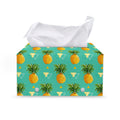 Geometric Pineapple Pattern Print Leather Tissue Box Cover
