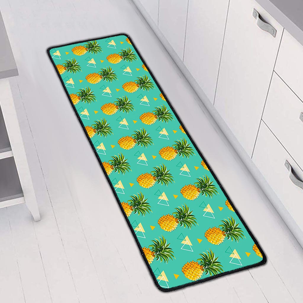 Geometric Pineapple Pattern Print Long Kitchen Mat