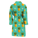 Geometric Pineapple Pattern Print Men's Bathrobe