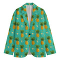 Geometric Pineapple Pattern Print Men's Blazer