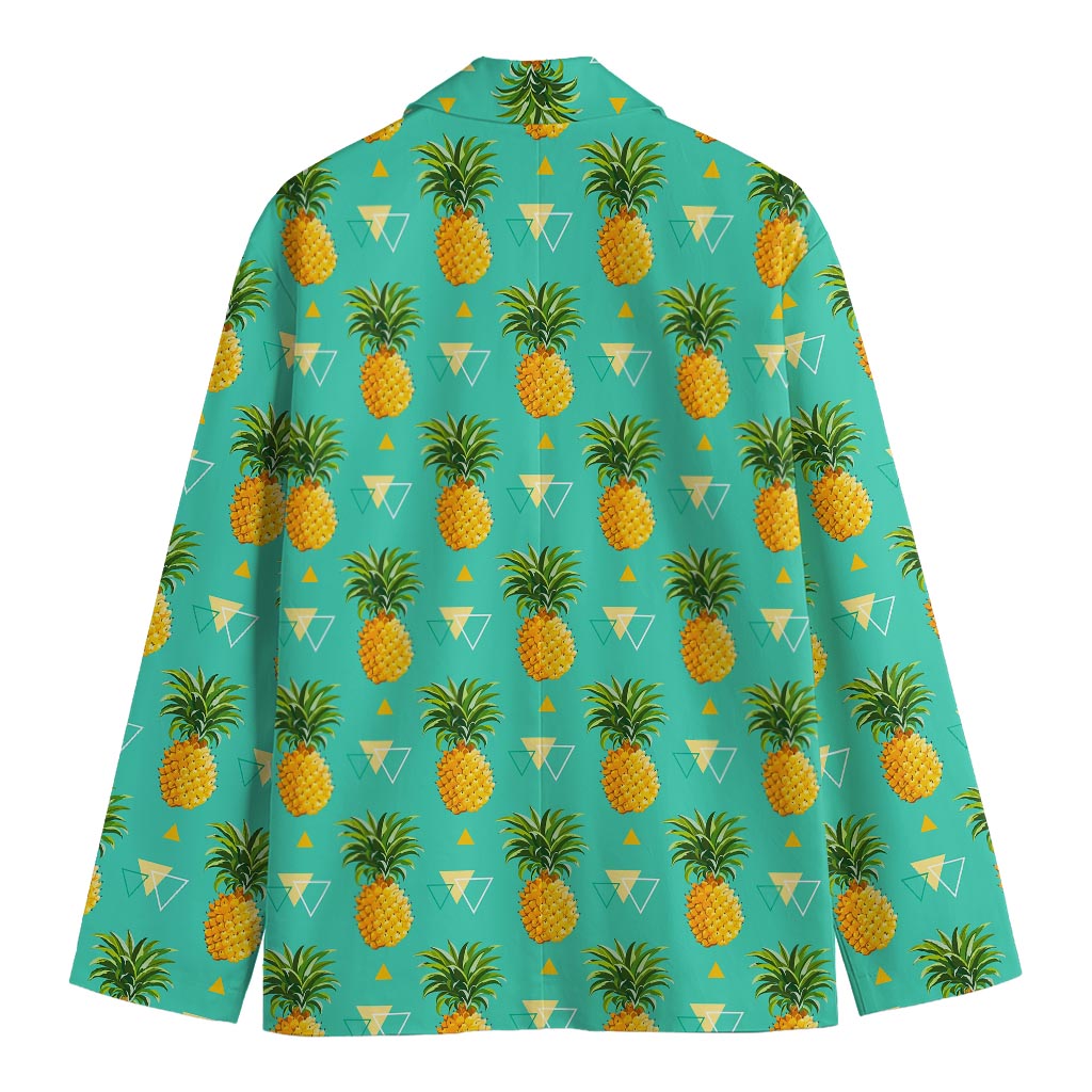 Geometric Pineapple Pattern Print Men's Blazer