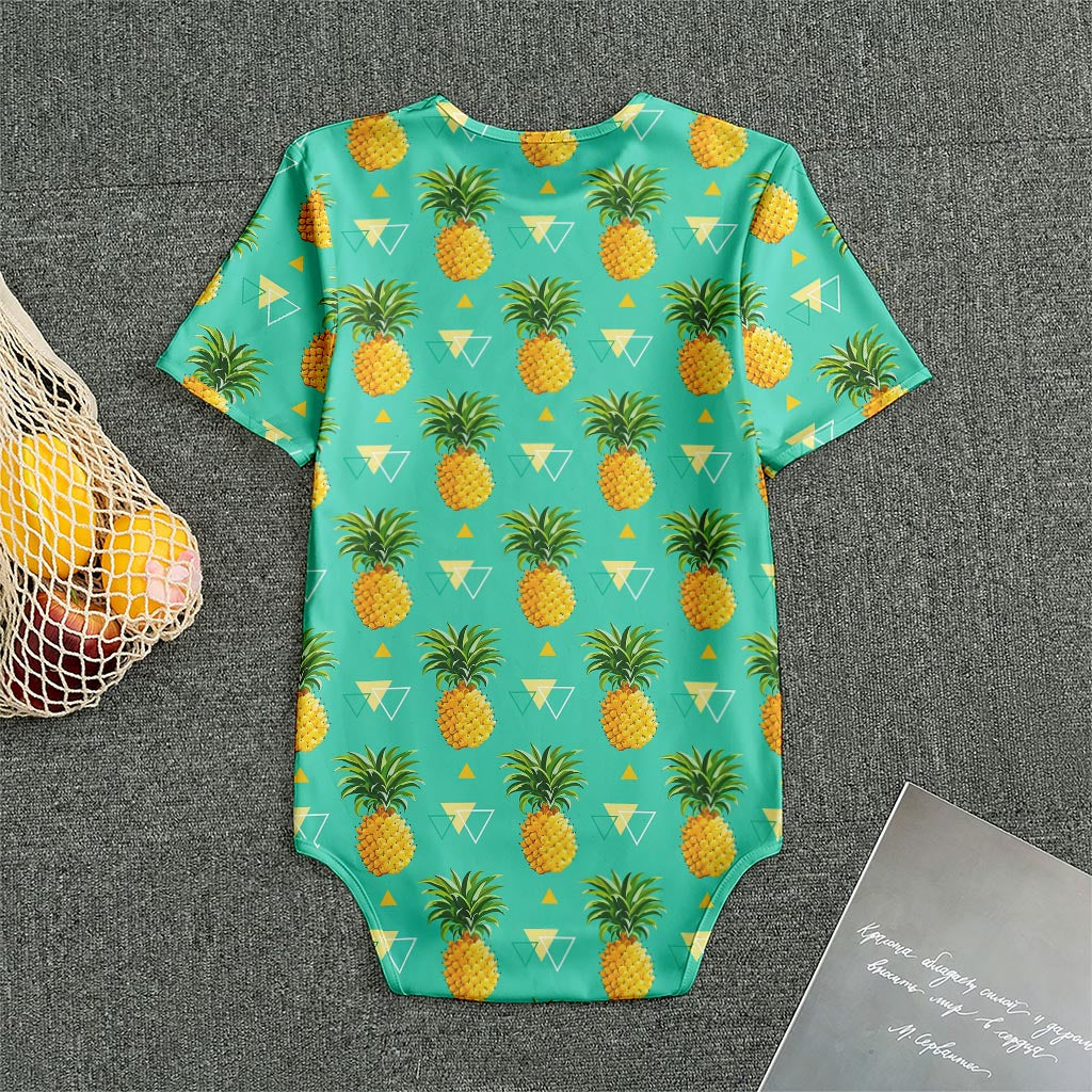Geometric Pineapple Pattern Print Men's Bodysuit