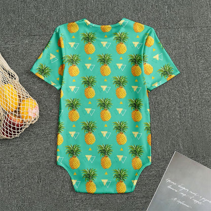 Geometric Pineapple Pattern Print Men's Bodysuit