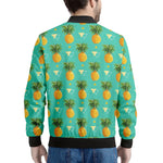 Geometric Pineapple Pattern Print Men's Bomber Jacket