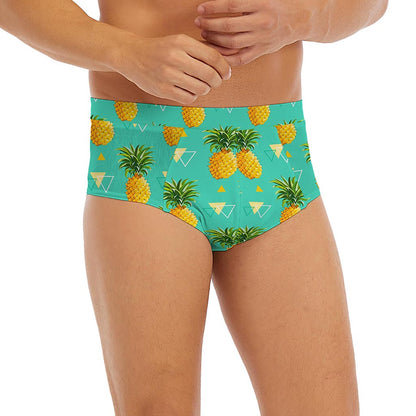 Geometric Pineapple Pattern Print Men's Briefs