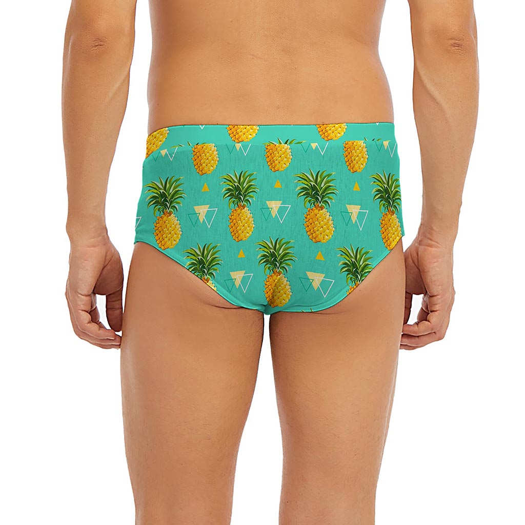 Geometric Pineapple Pattern Print Men's Briefs