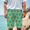 Geometric Pineapple Pattern Print Men's Cargo Shorts