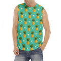 Geometric Pineapple Pattern Print Men's Fitness Tank Top