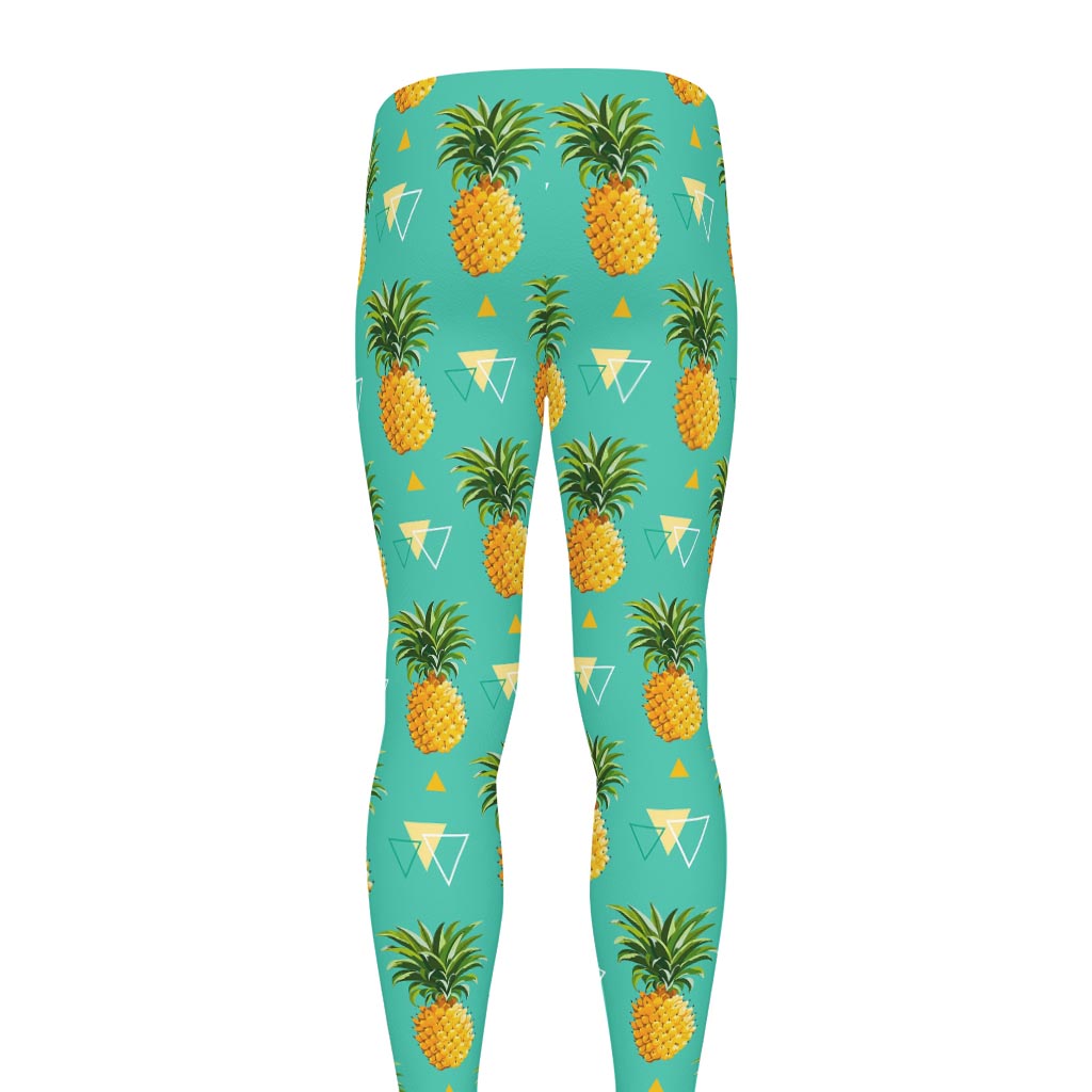 Geometric Pineapple Pattern Print Men's leggings