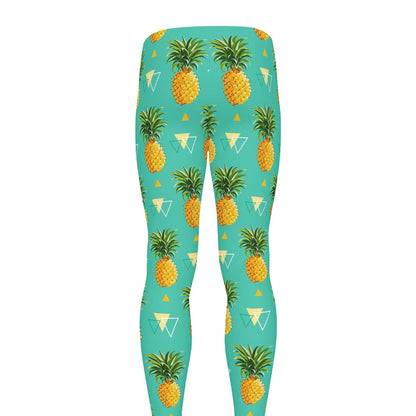 Geometric Pineapple Pattern Print Men's leggings