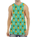 Geometric Pineapple Pattern Print Men's Muscle Tank Top