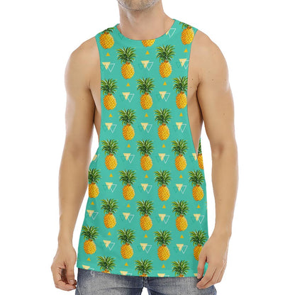Geometric Pineapple Pattern Print Men's Muscle Tank Top