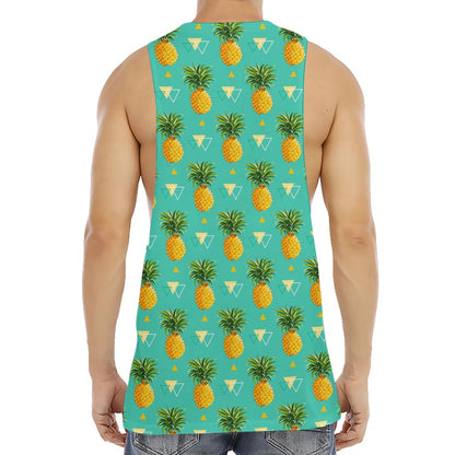 Geometric Pineapple Pattern Print Men's Muscle Tank Top