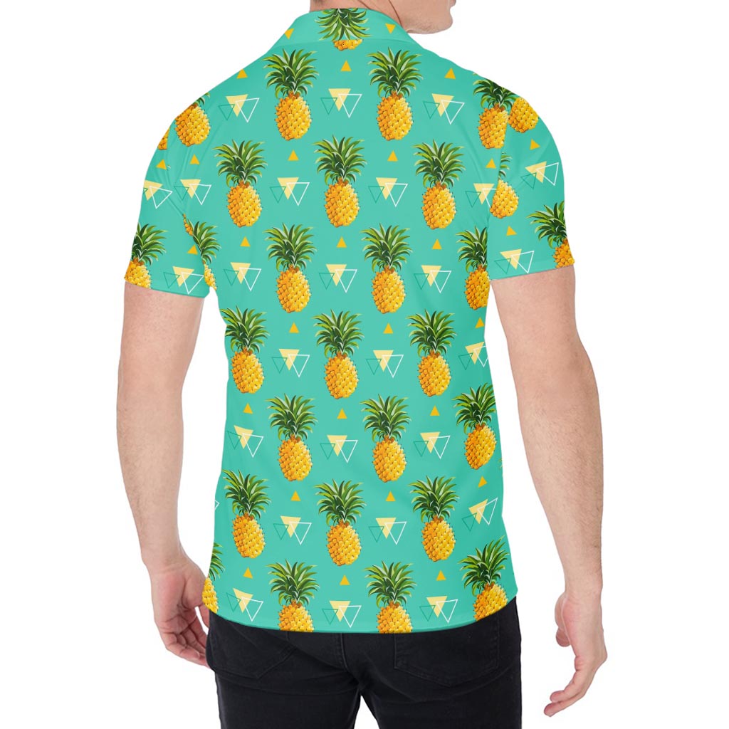 Geometric Pineapple Pattern Print Men's Shirt