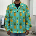 Geometric Pineapple Pattern Print Men's Shirt Jacket