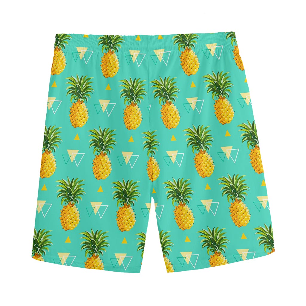 Geometric Pineapple Pattern Print Men's Sports Shorts