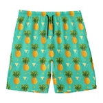 Geometric Pineapple Pattern Print Men's Swim Trunks