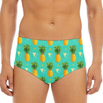 Geometric Pineapple Pattern Print Men's Triangle Swim Briefs