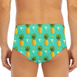 Geometric Pineapple Pattern Print Men's Triangle Swim Briefs