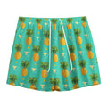 Geometric Pineapple Pattern Print Mesh Shorts