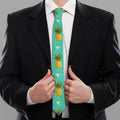 Geometric Pineapple Pattern Print Necktie