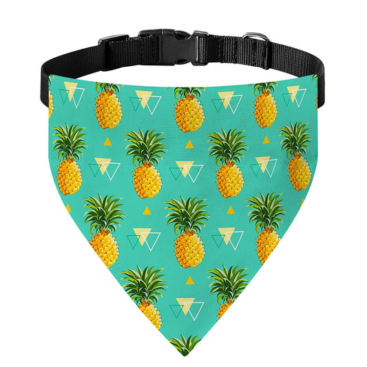 Geometric Pineapple Pattern Print Over The Collar Dog Bandana