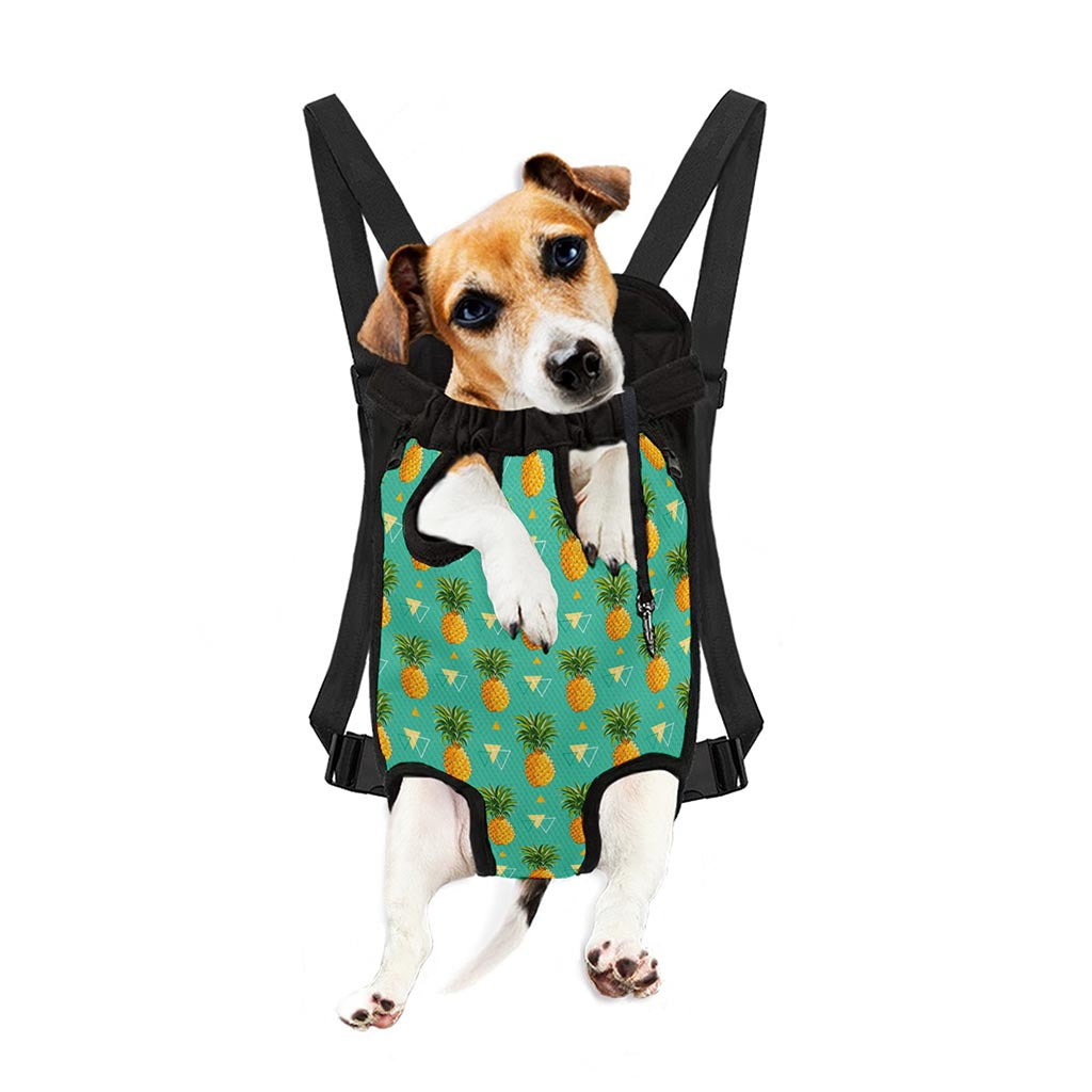 Geometric Pineapple Pattern Print Pet Carrier Backpack