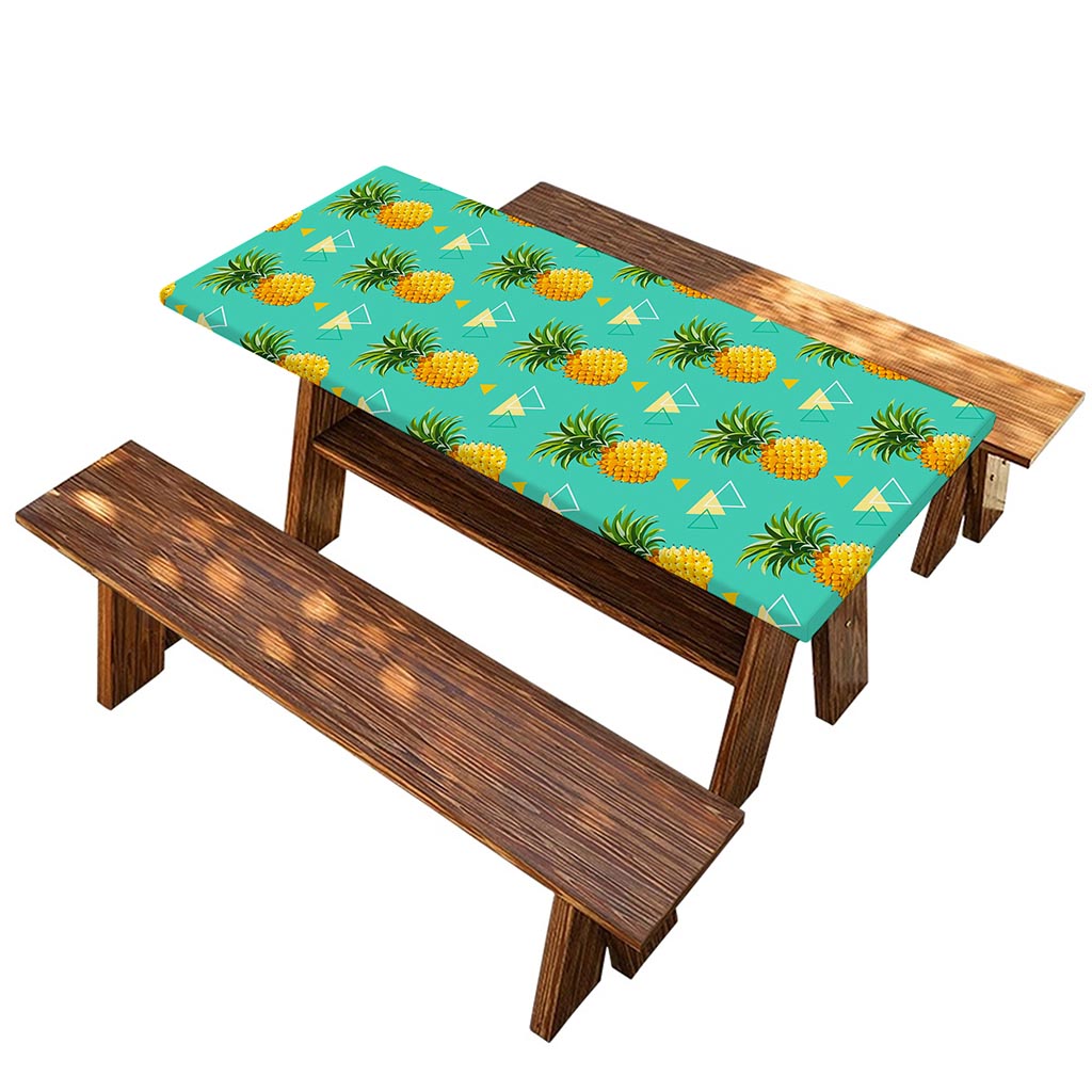 Geometric Pineapple Pattern Print Picnic Table Cover