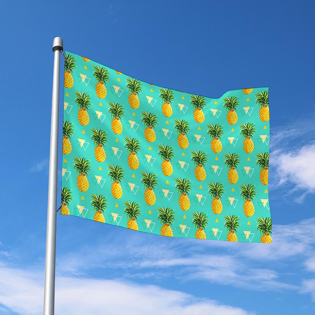 Geometric Pineapple Pattern Print Polyester Flag