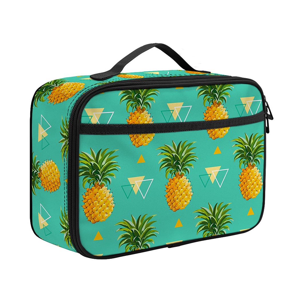 Geometric Pineapple Pattern Print Portable Lunch Bag