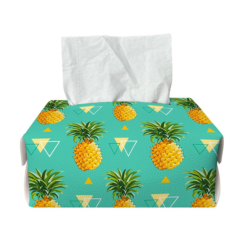 Geometric Pineapple Pattern Print Rectangle Tissue Box Cover