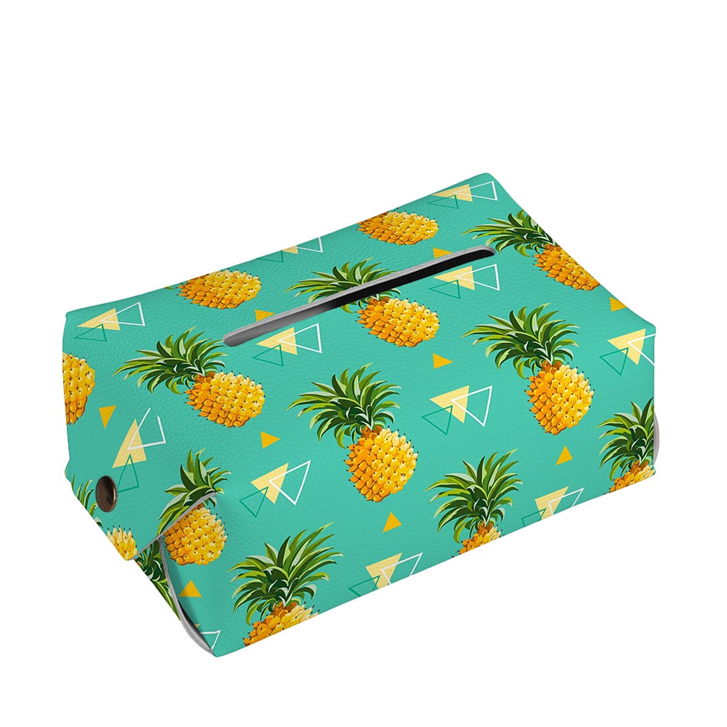 Geometric Pineapple Pattern Print Rectangle Tissue Box Cover