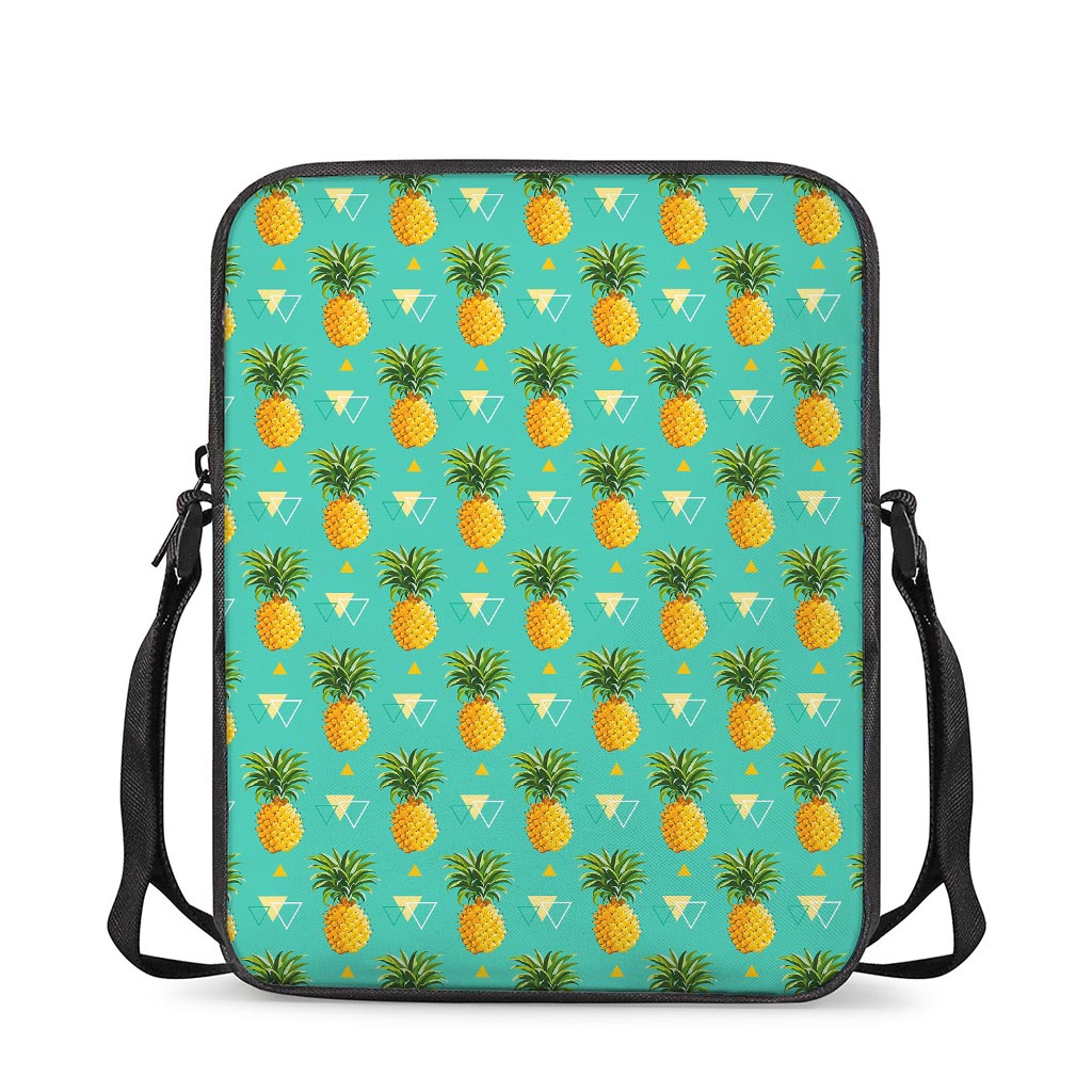 Geometric Pineapple Pattern Print Rectangular Crossbody Bag