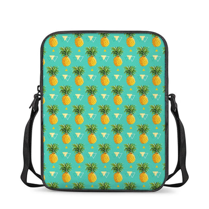 Geometric Pineapple Pattern Print Rectangular Crossbody Bag