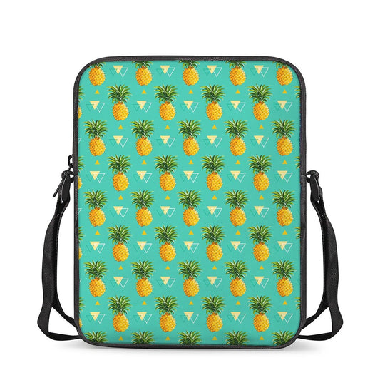 Geometric Pineapple Pattern Print Rectangular Crossbody Bag