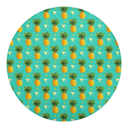 Geometric Pineapple Pattern Print Round Blanket