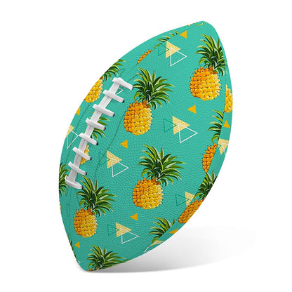 Geometric Pineapple Pattern Print Rugby Ball