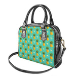 Geometric Pineapple Pattern Print Shoulder Handbag